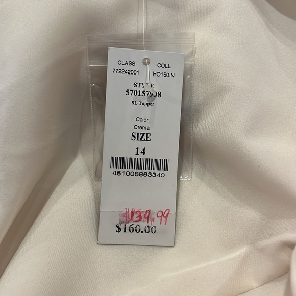 WHITE HOUSE/ BLACK MARKET Women’s Blazer (Ivory) Size 14 (NWT) - Picture 6 of 6